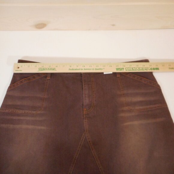 Venezia Womens size 20 Skirt Vintage NWT Brown Denim Western Cowgirl Knee-length - Picture 4 of 9